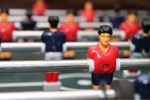 a foosball board